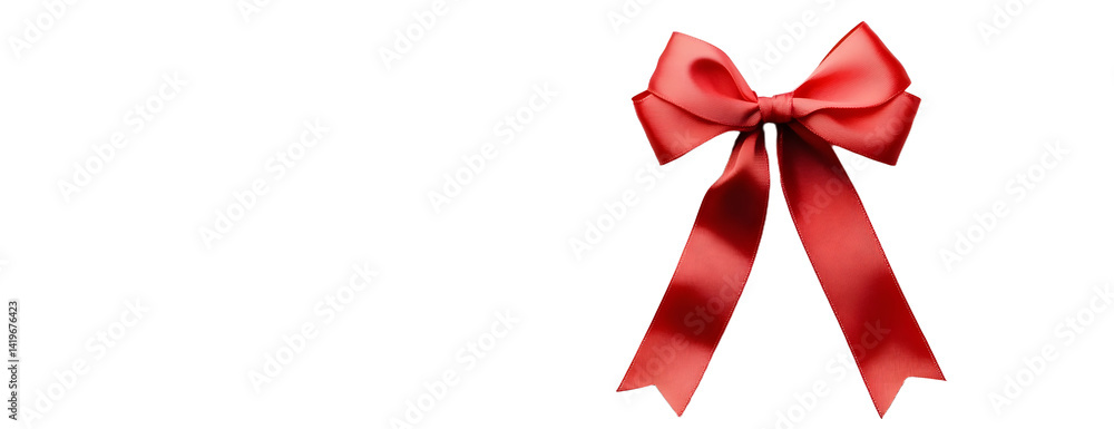 A vibrant red bow tied elegantly on a gift box, set against a soft, blurred festive background with twinkling lights A vibrant red bow tied elegantly on a gift box, set against a soft, blurred festive background with twinkling lights