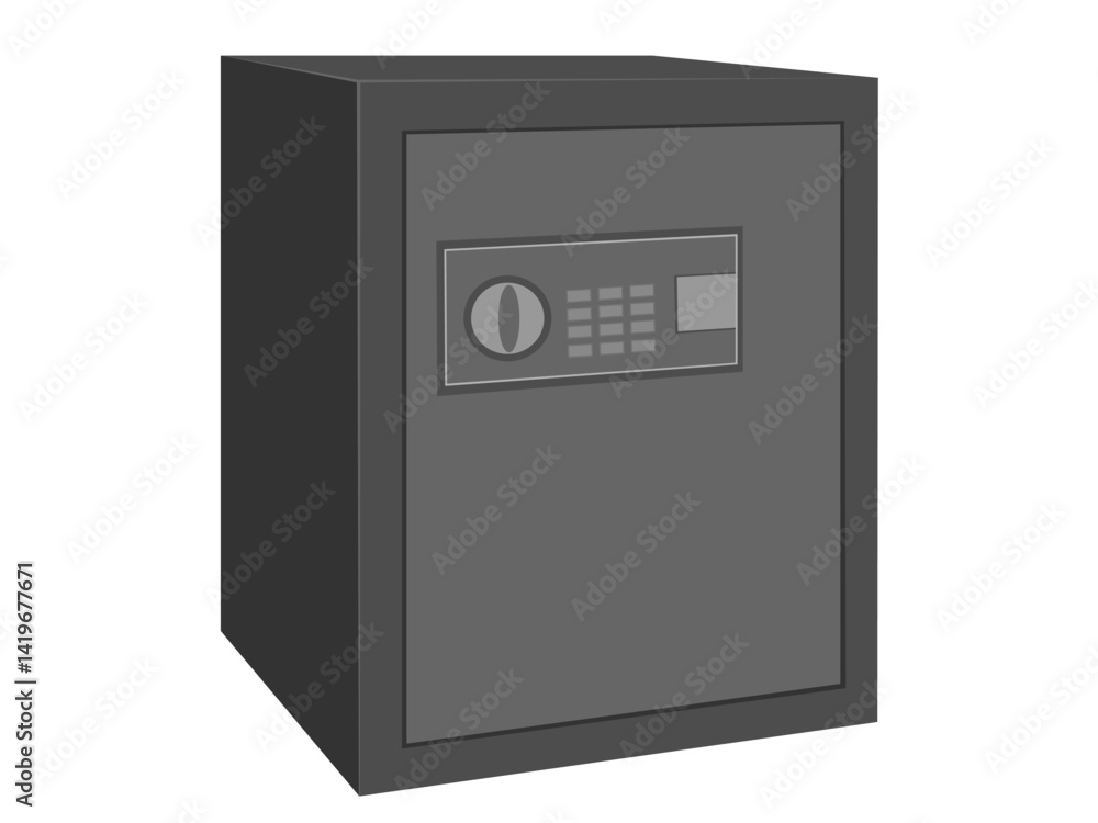 Safe for storing valuables on a white background. Safe for storing valuables on a white background.