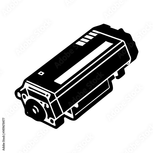 toner cartridge icon, toner cartridge silhouette vector illustration-simple silhouette illustration of toner cartridge, perfect for toner cartridge logos and icons