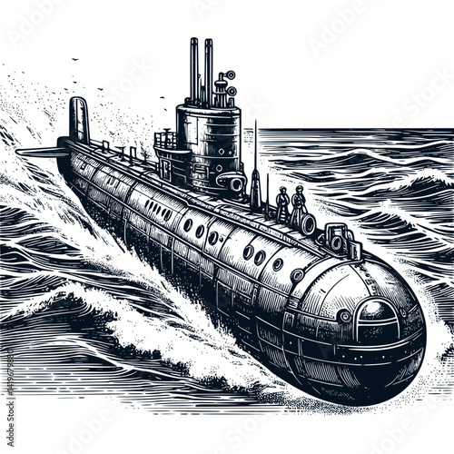 Submarine Vector Illustration