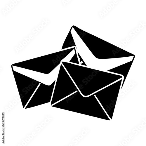 envelopes icon, envelopes silhouette vector illustration-simple silhouette illustration of envelopes, perfect for envelopes logos and icons