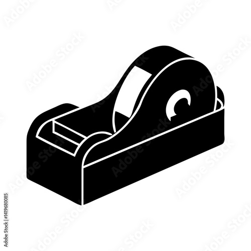 tape dispenser icon, tape dispenser silhouette vector illustration-simple silhouette illustration of tape dispenser, perfect for tape dispenser logos and icons