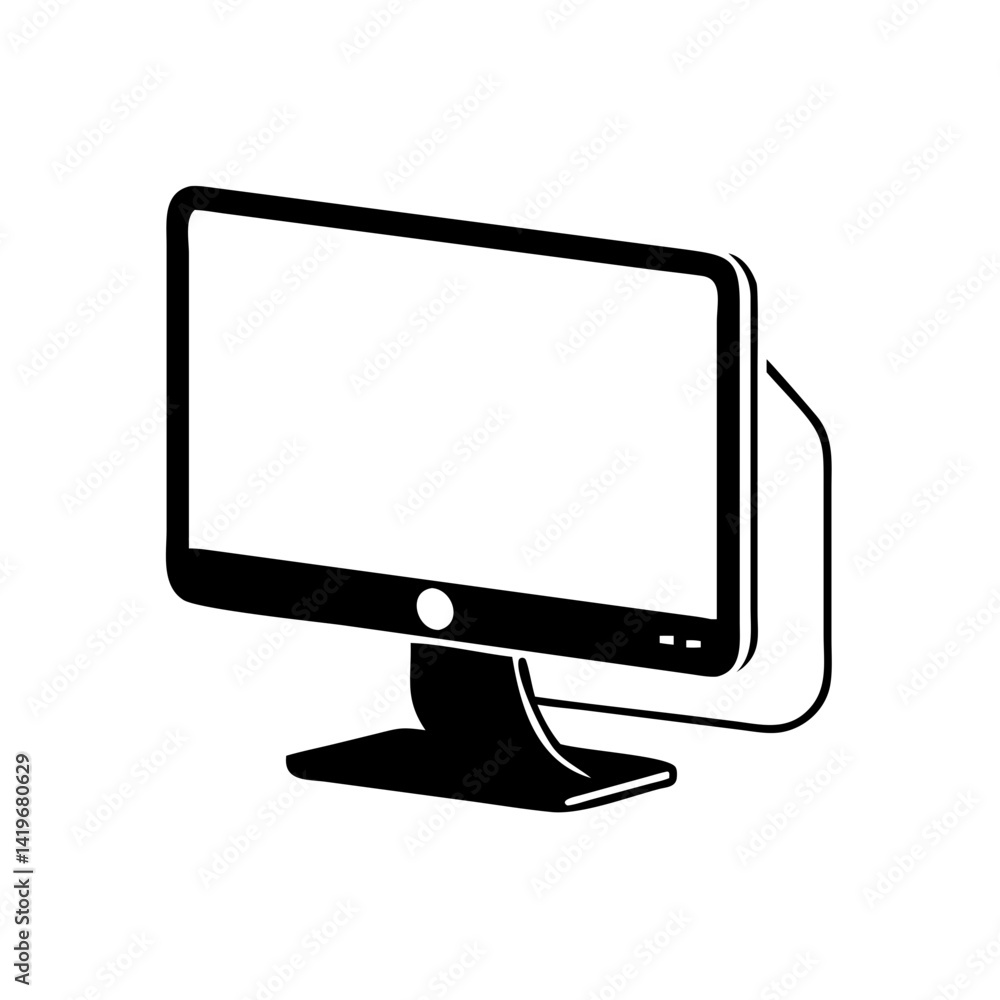 monitor icon, monitor silhouette vector illustration-simple silhouette illustration of monitor, perfect for monitor logos and icons monitor icon, monitor silhouette vector illustration-simple silhouette illustration of monitor, perfect for monitor logos and icons