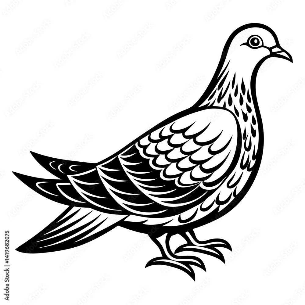 Obraz premium Download Dove Vector Art And Illustration Eps File For Design.