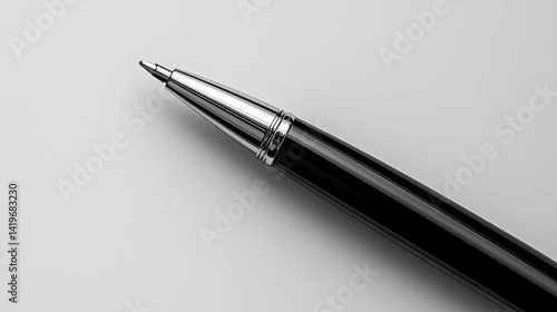 Wallpaper Mural Close-up of a black ballpoint pen's tip and barrel. Torontodigital.ca