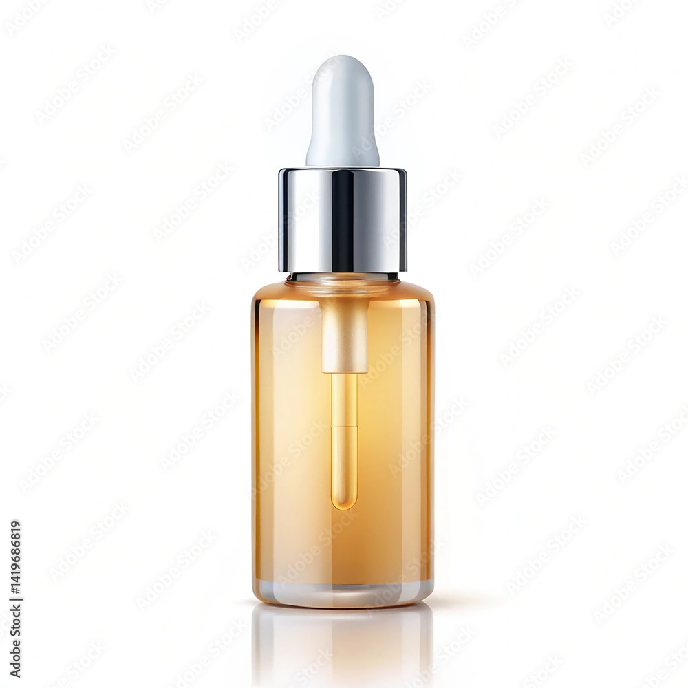 Fototapeta premium Glow serum bottle on white background