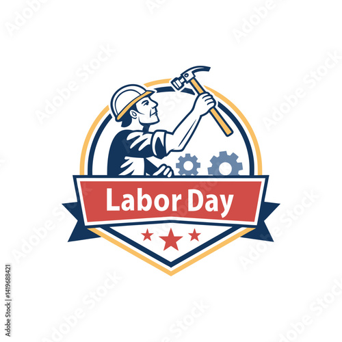 labor day logo vector 