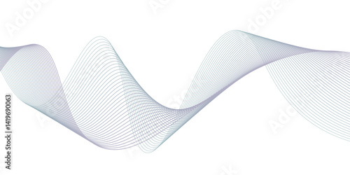 Abstract wave element for editable design. vector illustration. modern