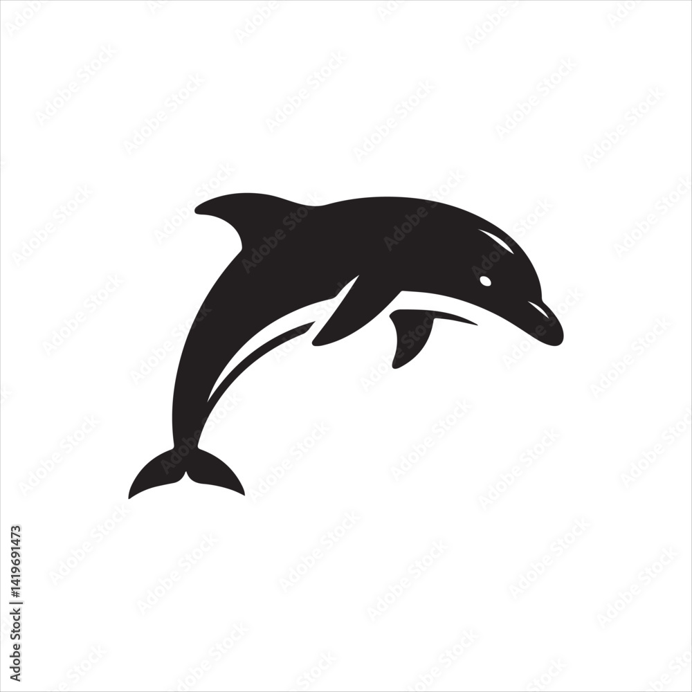 Fototapeta premium dolphin isolated on white background