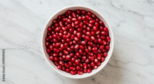 Fresh Pomegranate Seeds in a Bowl Perfect for Healthy Recipes and Snacking
