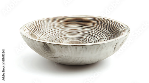 A white bowl with a wood grain design