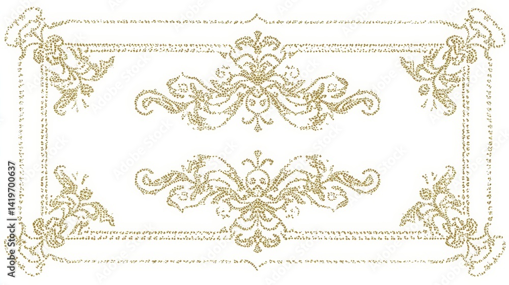 Fototapeta premium Subtle rectangular borders forming a deli-4 - edge modern background structure