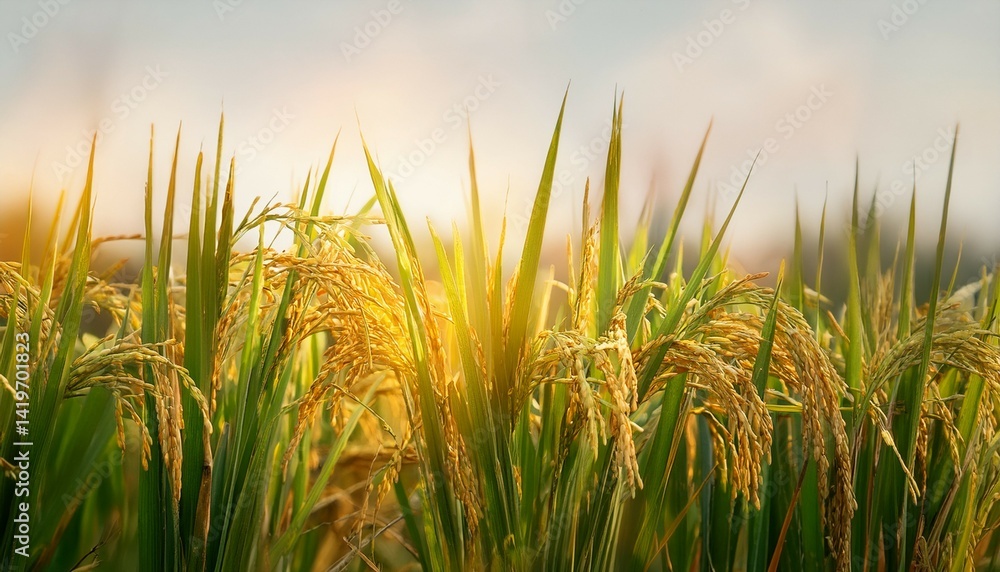 Fototapeta premium close up of riceplant