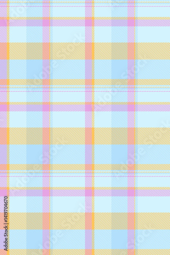 Machinery fabric seamless textile, underwear vector tartan background. Youth plaid texture pattern check in light and amber colors.