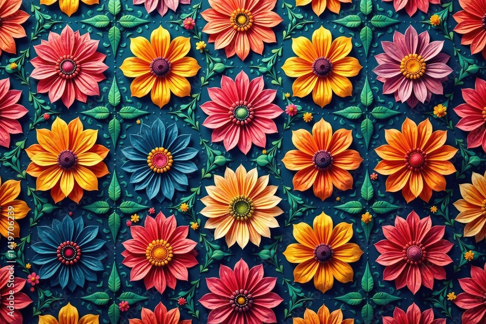 custom made wallpaper toronto digitalIntricate floral motif, repeated seamlessly across surface , art, ornament