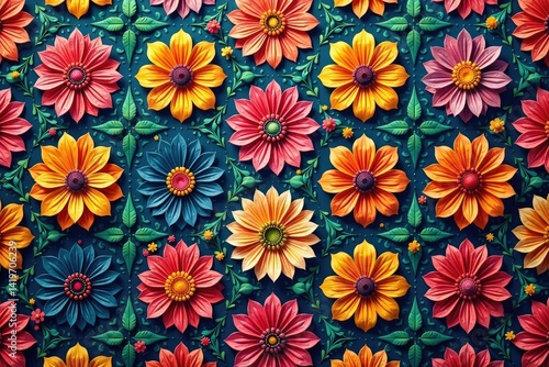 Wallpaper Mural Intricate floral motif, repeated seamlessly across surface , art, ornament Torontodigital.ca