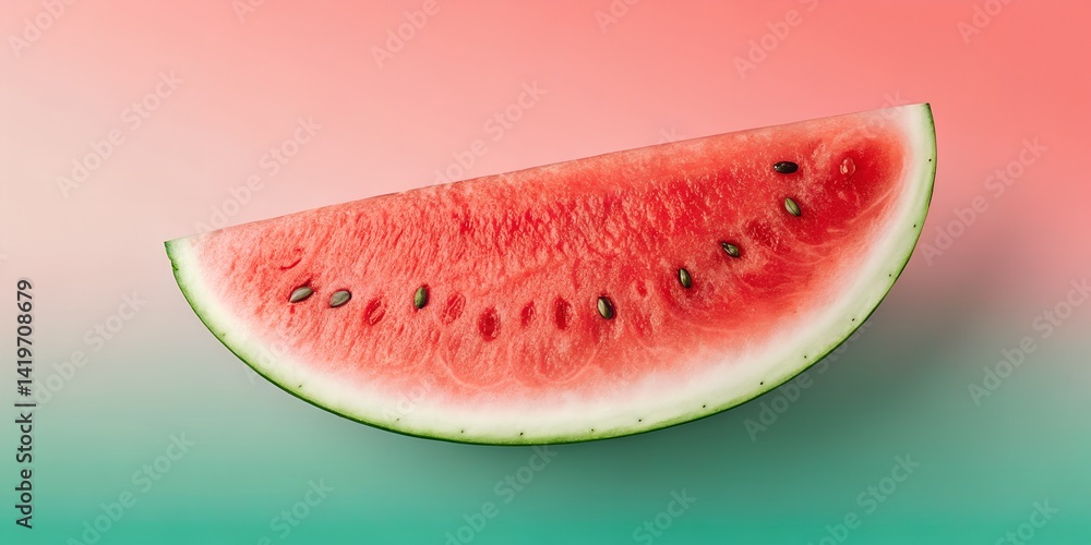 Watermelon on gradient flat background Watermelon on gradient flat background