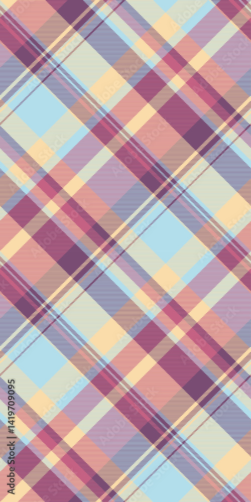 Elegant pastel plaid pattern. Perfect for textile design, website backgrounds, or scrapbooking projects. This soft, diagonal check evokes feelings of comfort and style. Elegant pastel plaid pattern. Perfect for textile design, website backgrounds, or scrapbooking projects. This soft, diagonal check evokes feelings of comfort and style.