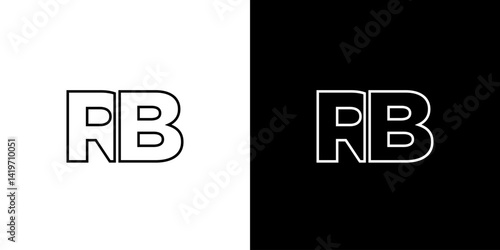 Letter R and B, RB logo design template. Minimal monogram initial based logotype.