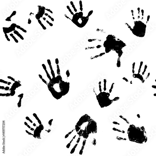 hand prints repeat pattern