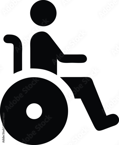 Wheelchair Accessible Ramp Sign with Upward Arrow