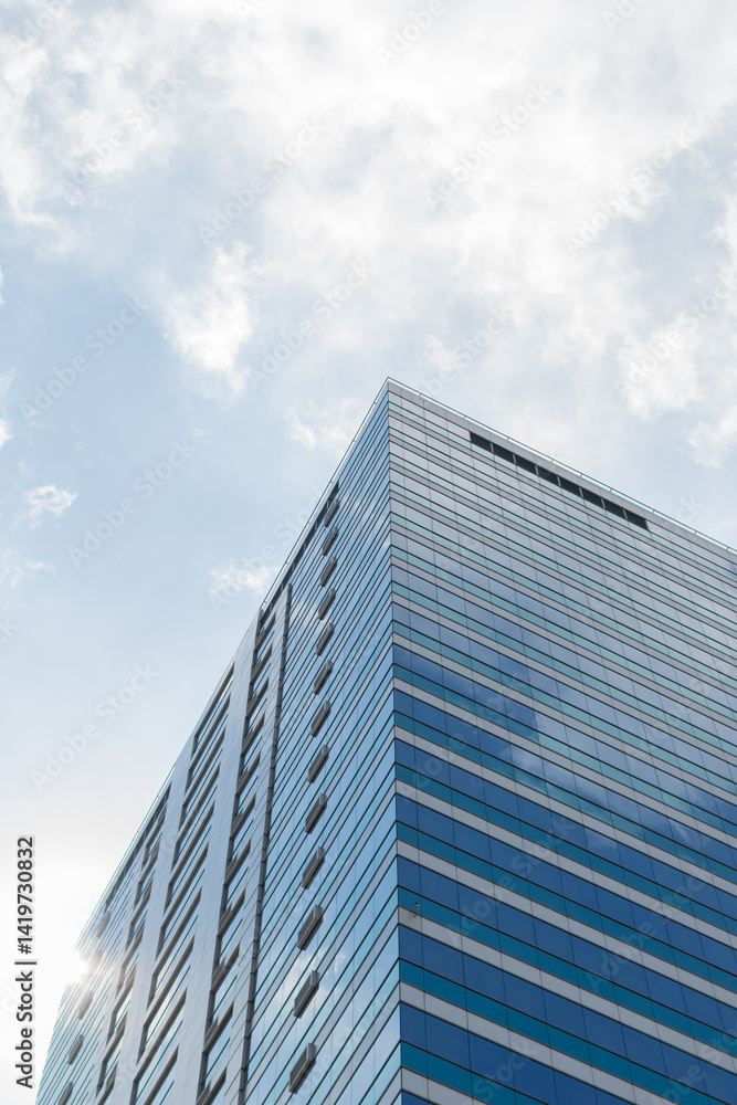 Glass building with blue sky Glass building with blue sky