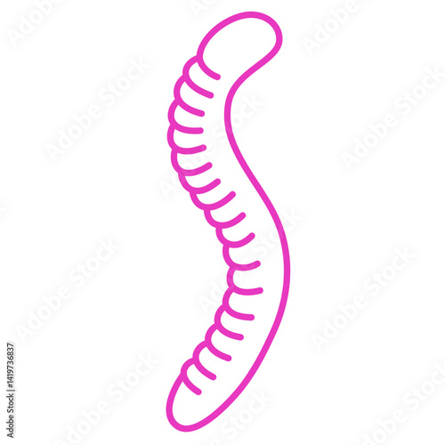 Gummy worm candy vector