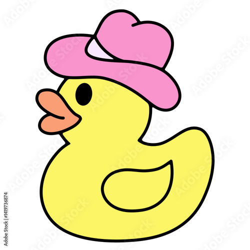rubber duck with cowboy hat