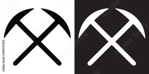 Vector isolated mining icons set