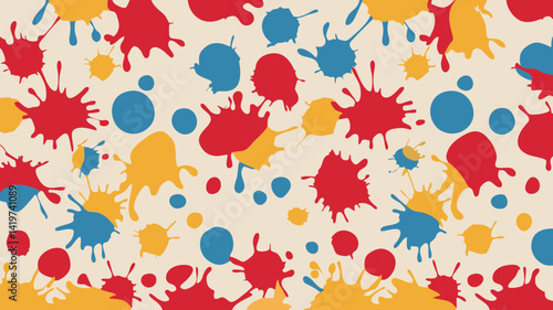 Abstract paint splatter vector, colorful chaotic design
