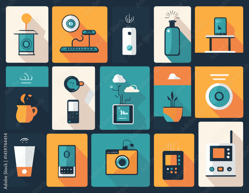 IoT Smart Home Objects in Vector IoT Smart Home Objects in Vector