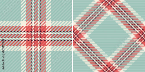 Two stylish seamless plaid patterns in calming pastel tones.  Perfect for textile design, fashion, website backgrounds, or any project needing a touch of modern elegance and subtle texture.