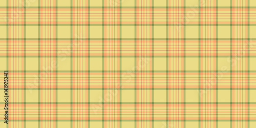 Stripe textile background tartan, gift pattern fabric texture. Club seamless plaid vector check in orange and yellow colors.