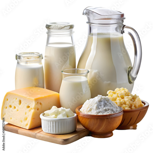 PNG, dairy products, isolated on transparent background