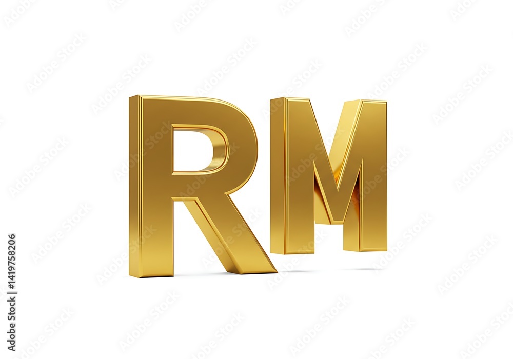 3d golden text with reflection 3d golden text with reflection