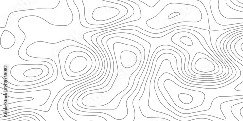 Abstract Topographic map grid background. Multi layer seamless geometric pattern. Topographic canyon map relief texture with curved layers. Modern white paper background.