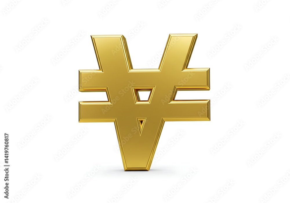 Obraz premium Gold V symbol