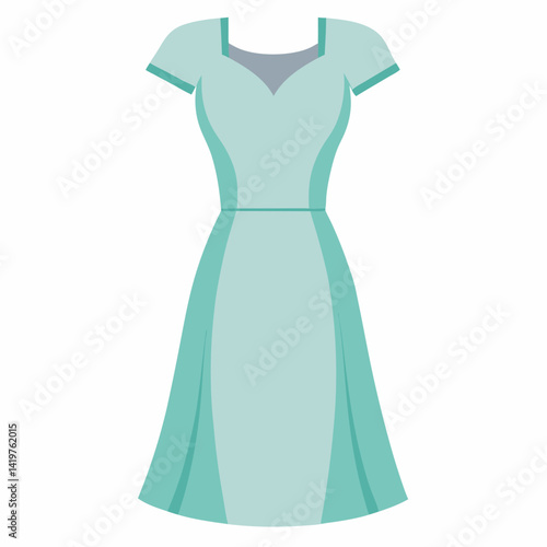 blue dress on white