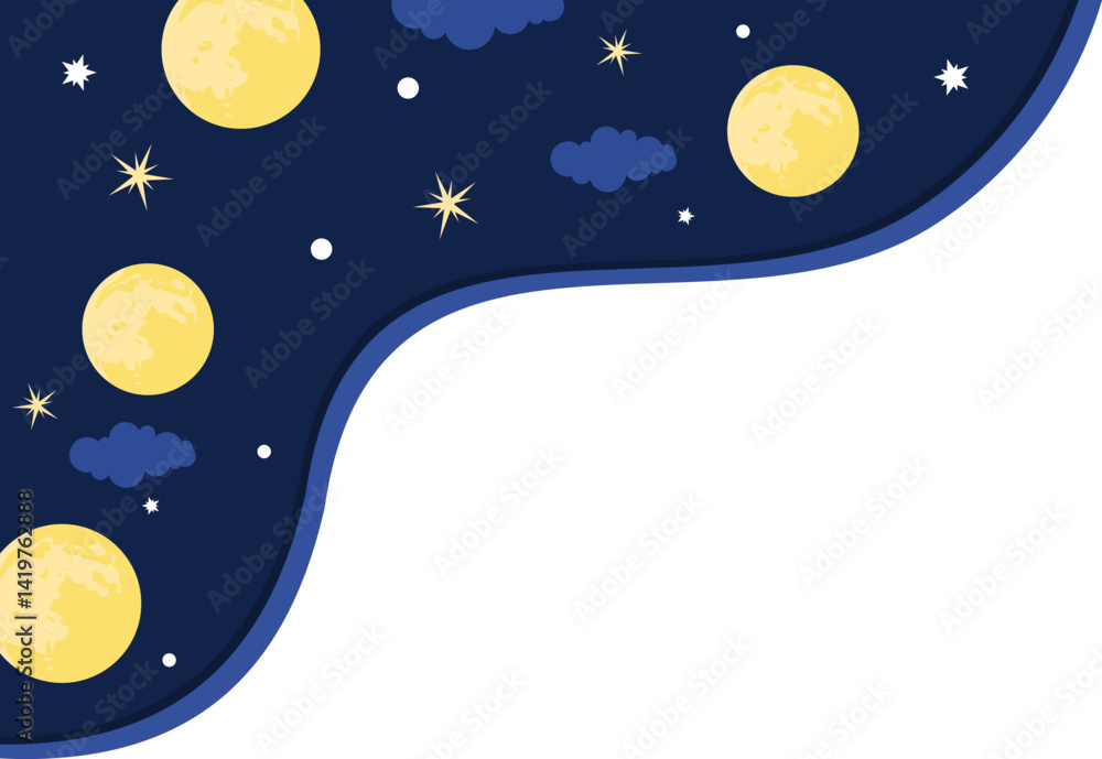 Naklejka premium Sky Wavy Corner