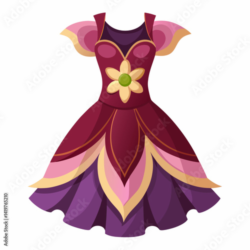 vector illustration of a female dress
