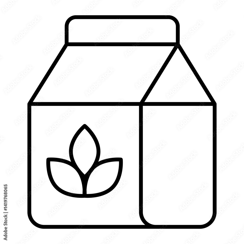 Flour packet thin line icon, cooking concept. Vector graphics. Flour bag, package sign on white background, linear style mobile or design. Flour packet thin line icon, cooking concept. Vector graphics. Flour bag, package sign on white background, linear style mobile or design.