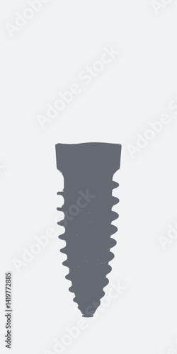 Dental Implant on White Background