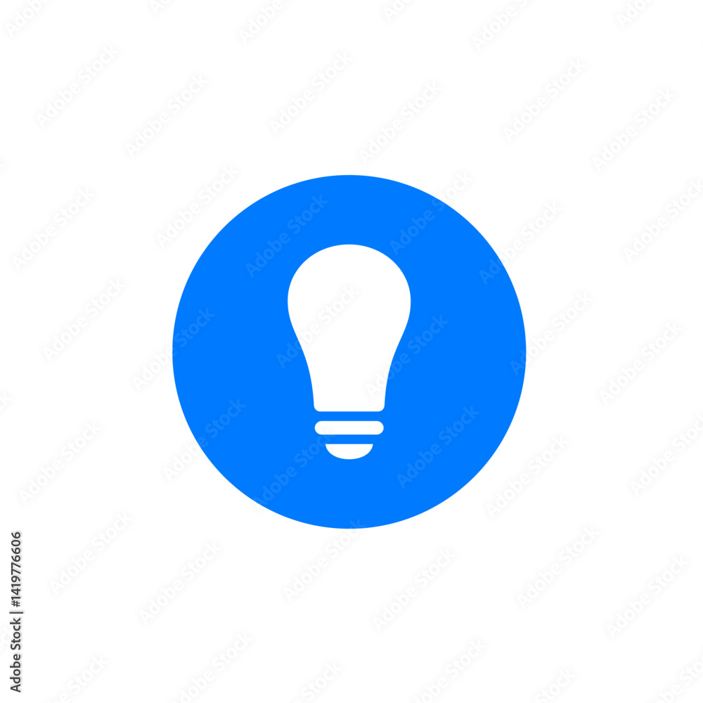 Filled Lightbulb Circle Icon Filled Lightbulb Circle Icon