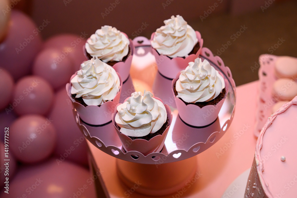 Big Dot of Happiness Pink Stripes - Simple Party Decorations - Party Cupcake Wrappers