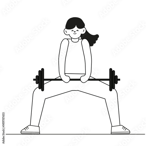 sport people. young athletic woman fitness activities