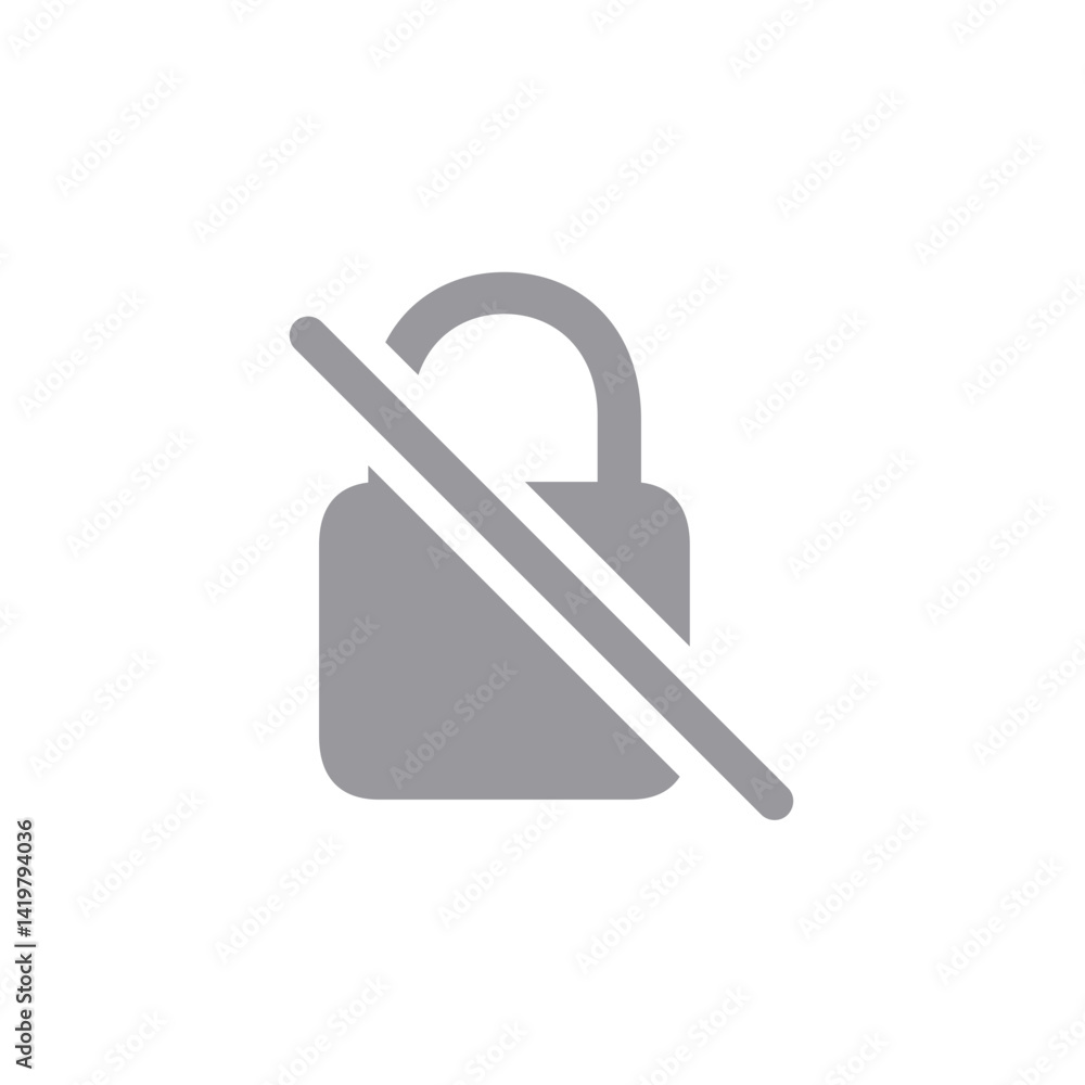 Disabled Lock Fill Icon Disabled Lock Fill Icon
