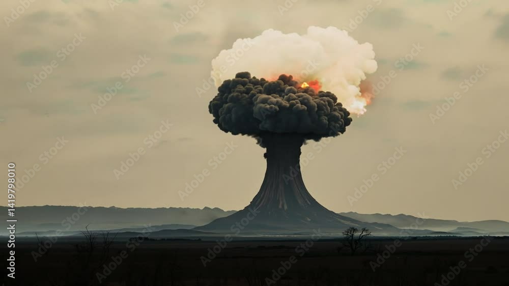 Nuclear Atomic Bomb Explosion Stock Video | Adobe Stock