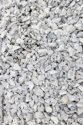 Wallpaper Mural Close-up view of gray crushed gravel stones for landscaping and construction Torontodigital.ca