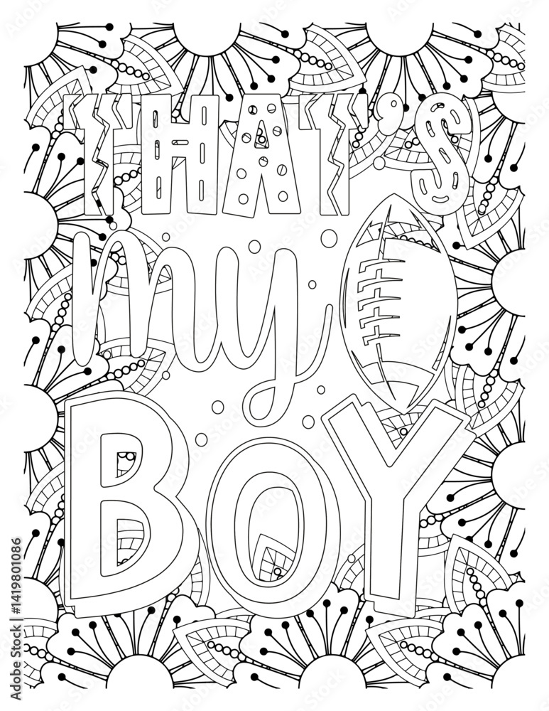 Fototapeta premium Mothers-Day-Quotes-Coloring Pages. hand drawn doodle sketch