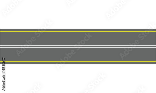 Highway vector icon. Dual lane road. Simple traffic symbol. Outline road design .Vector Illustration .EPS 10 . 